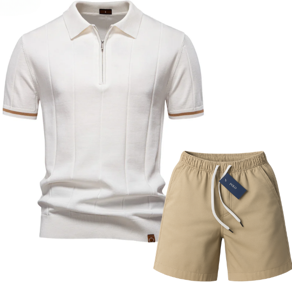 Classic Knit Polo Premium Get Premium Chino Shorts FREE