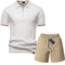 White + Beige Shorts